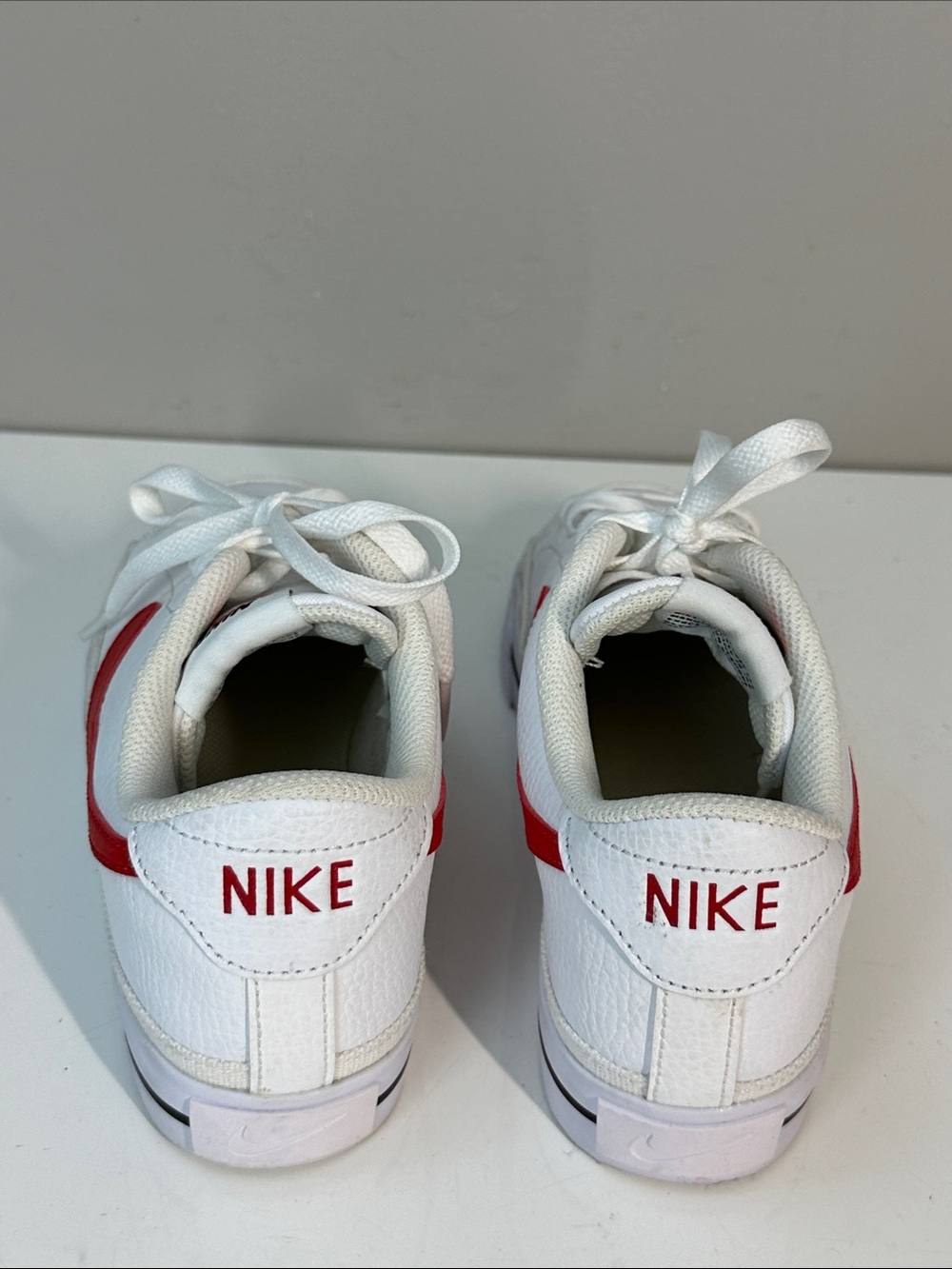 Nike Womens Court Legacy White University Red Leather Size 7.5 - Picture 7 of 15